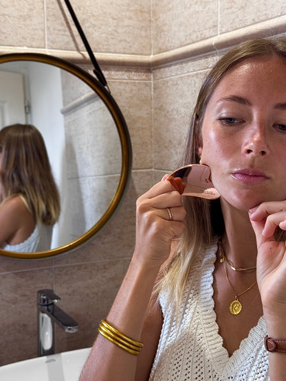 BEAUTY BOULEVARD - Guasha coeur , acier inoxydable rose gold
