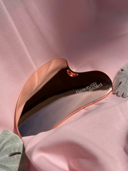 BEAUTY BOULEVARD - Guasha coeur , acier inoxydable rose gold