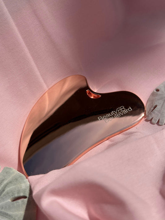 BEAUTY BOULEVARD - Guasha coeur , acier inoxydable rose gold